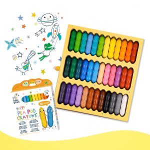 Hakuyoka Happy Pea Pod Crayons 36 Colours